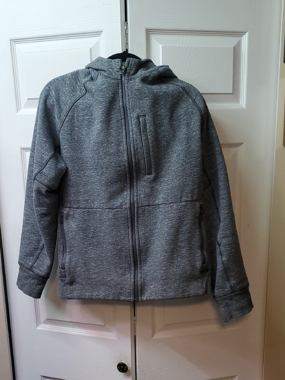 lululemon athletica Men's Heather Gray Hooded Zip Jacket